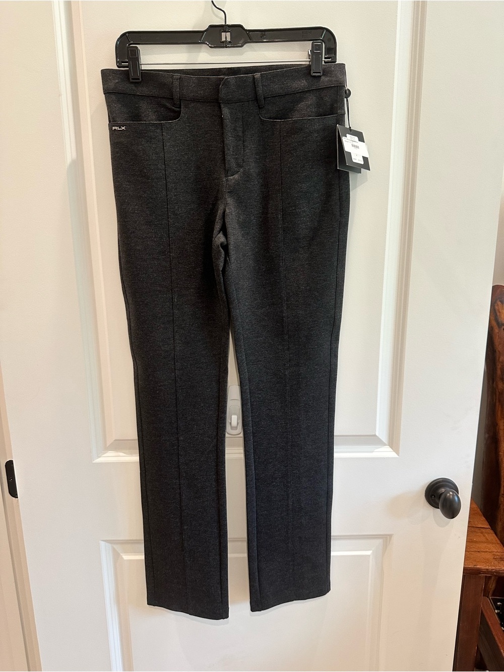 RLX by Ralph Lauren Dark Charcoal Straight Stretchy Golf Pants
